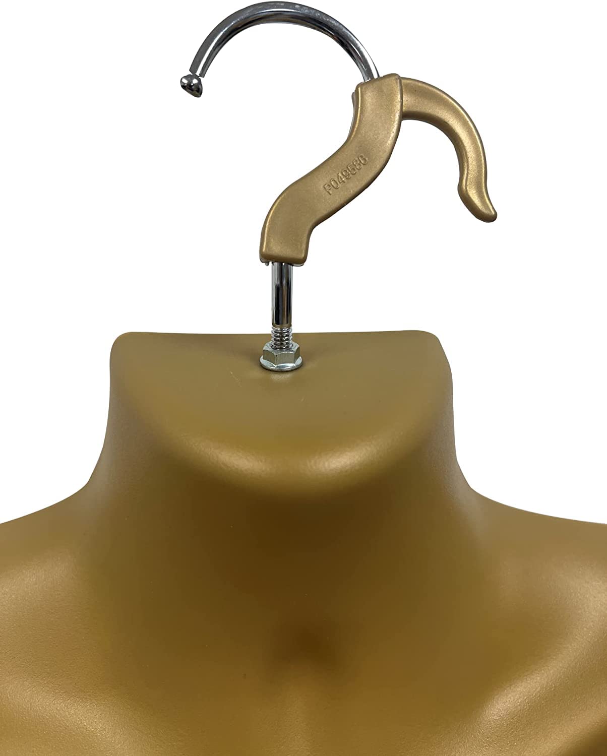 Male Mannequin Torso with Stand Dress Form Tshirt Display Countertop Hollow Back Body S-M Clothing Sizes Bronze
