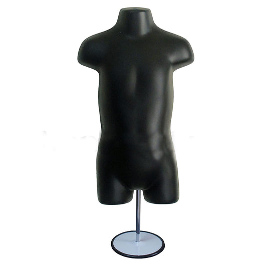 Black Toddler Mannequin Forms With Metal Base 18 Mo - 4T Clothing