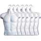 White Male Mannequin Hollow Back Body Torso Dress Form & Hanging Hook, S-M Sizes (1 Pack, White)