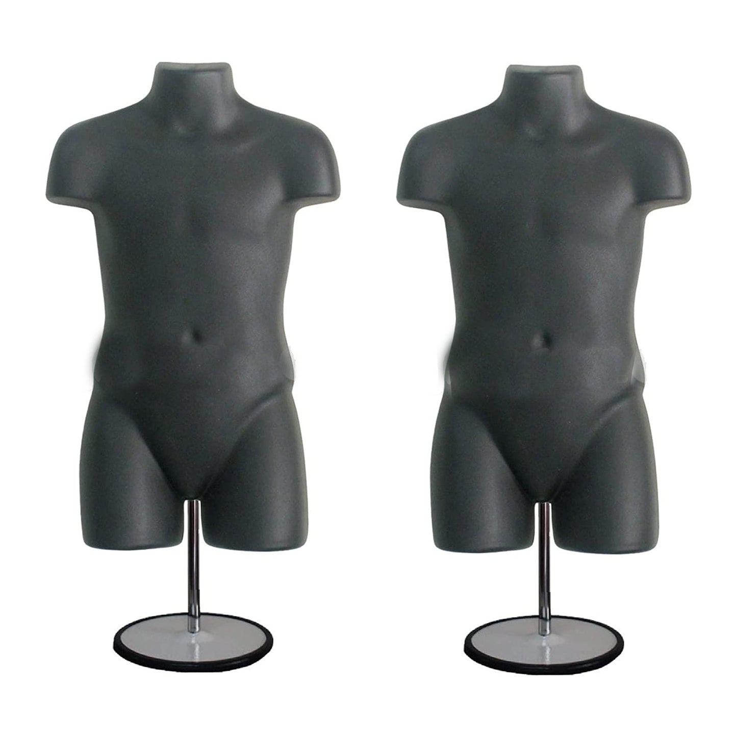 Child Mannequin Torso, Dress Form Hollow Back Body, with Metal Stand for Table Top or Hanging for Size 5T-7