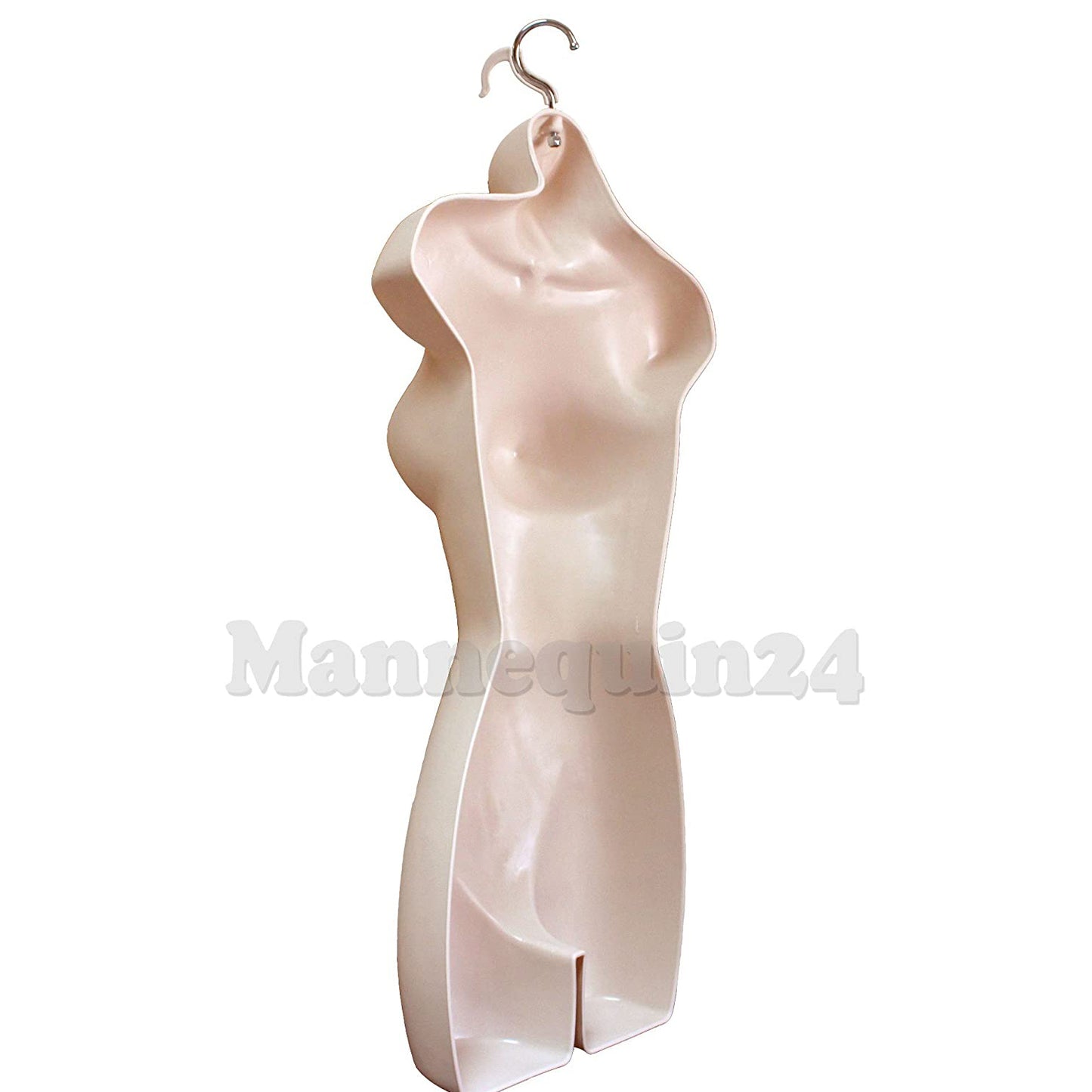 DisplayTown Mannequin Dress Form Flesh Female (Hard Plastic/Hip Long) with Hook for Hanging Pants