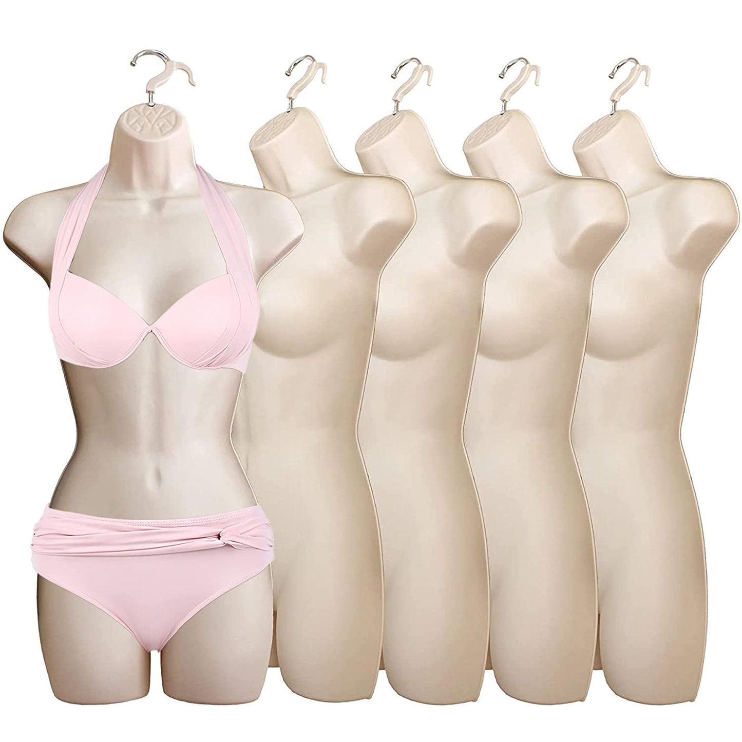 DisplayTown Mannequin Dress Form Flesh Female (Hard Plastic/Hip Long) with Hook for Hanging Pants