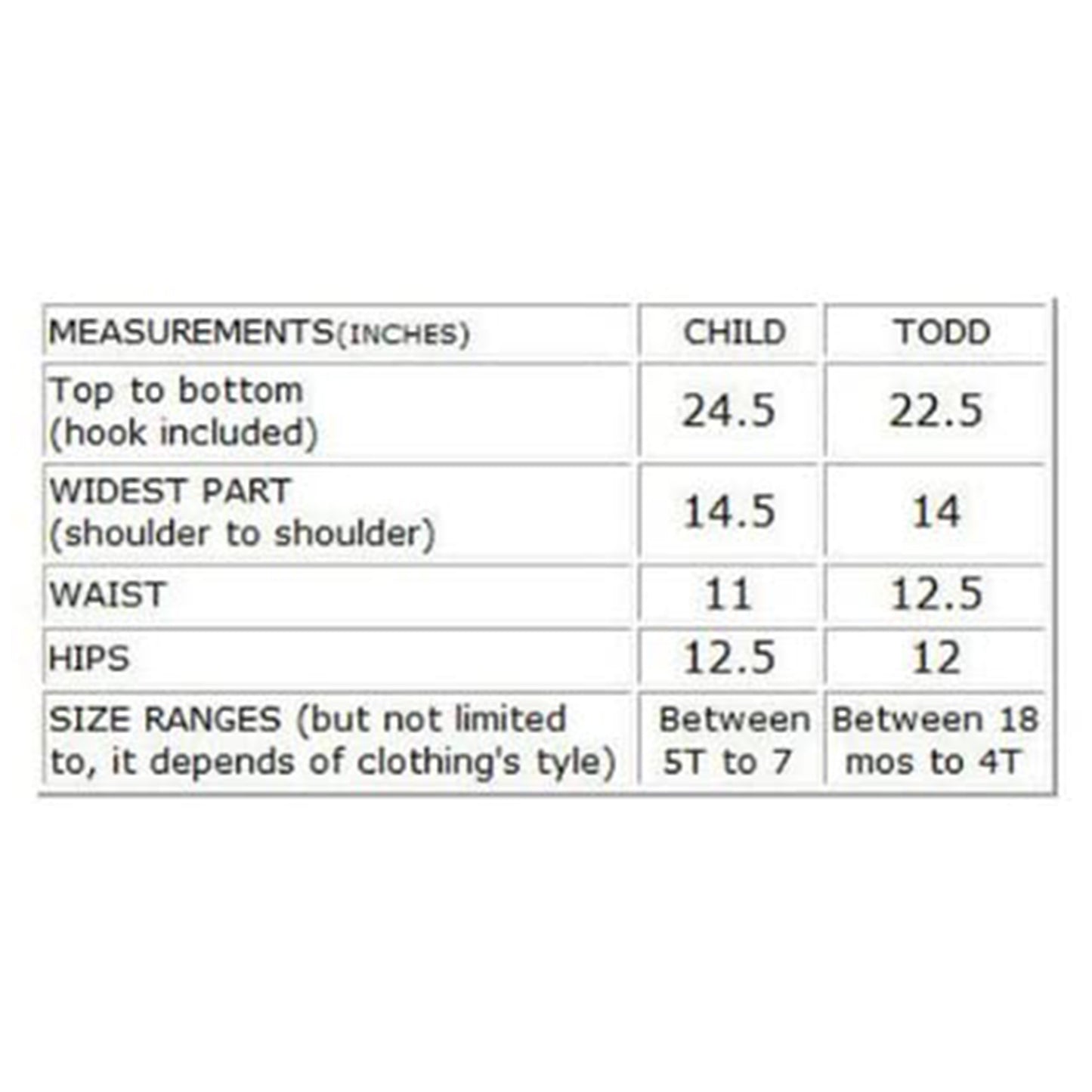 DisplayTown Toddler and Child Mannequin Forms Set Use with Boys and Girls Clothing 18MO-7 Kid Sizes, Black