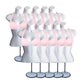 White Female Mannequin Torso W/Metal Base Body Mannequin Form 19" To 38" Height (Waist Long) For S-M Sizes
