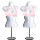 White Female Mannequin Torso W/Metal Base Body Mannequin Form 19" To 38" Height (Waist Long) For S-M Sizes