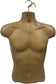 Male Mannequin Torso with Stand Dress Form Tshirt Display Countertop Hollow Back Body S-M Clothing Sizes Bronze