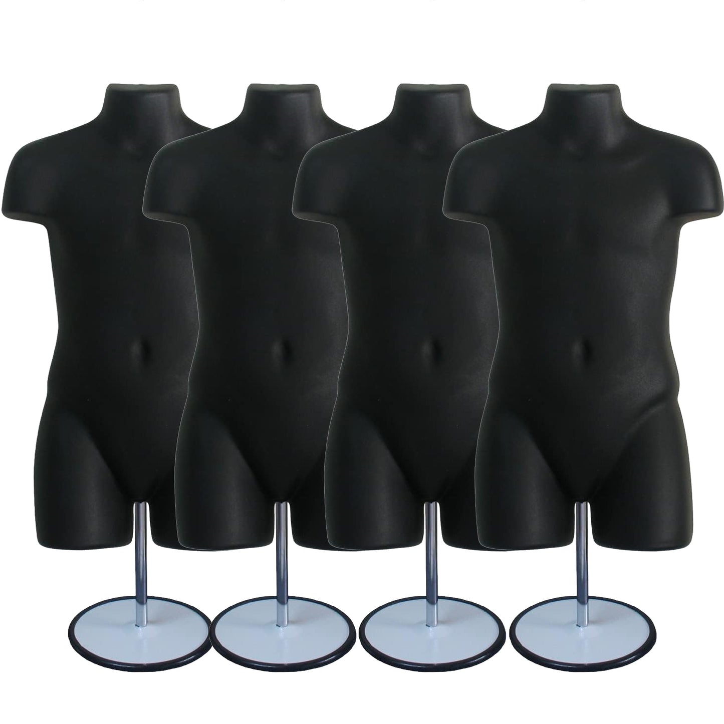 Child Mannequin Torso, Dress Form Hollow Back Body, with Metal Stand for Table Top or Hanging for Size 5T-7