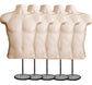 Male Mannequin Torso with Stand Dress Form Tshirt Display Countertop Hollow Back Body S-M Clothing Sizes Flesh