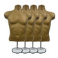 Male Mannequin Torso with Stand Dress Form Tshirt Display Countertop Hollow Back Body S-M Clothing Sizes Bronze