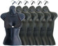 DisplayTown Mannequin Form Black Female Torso (Hard Plastic/Waist Long) with Hook for Hanging