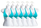 White Female Hollow Back Mannequin Torso Set & Hanging Hook, S-M Sizes