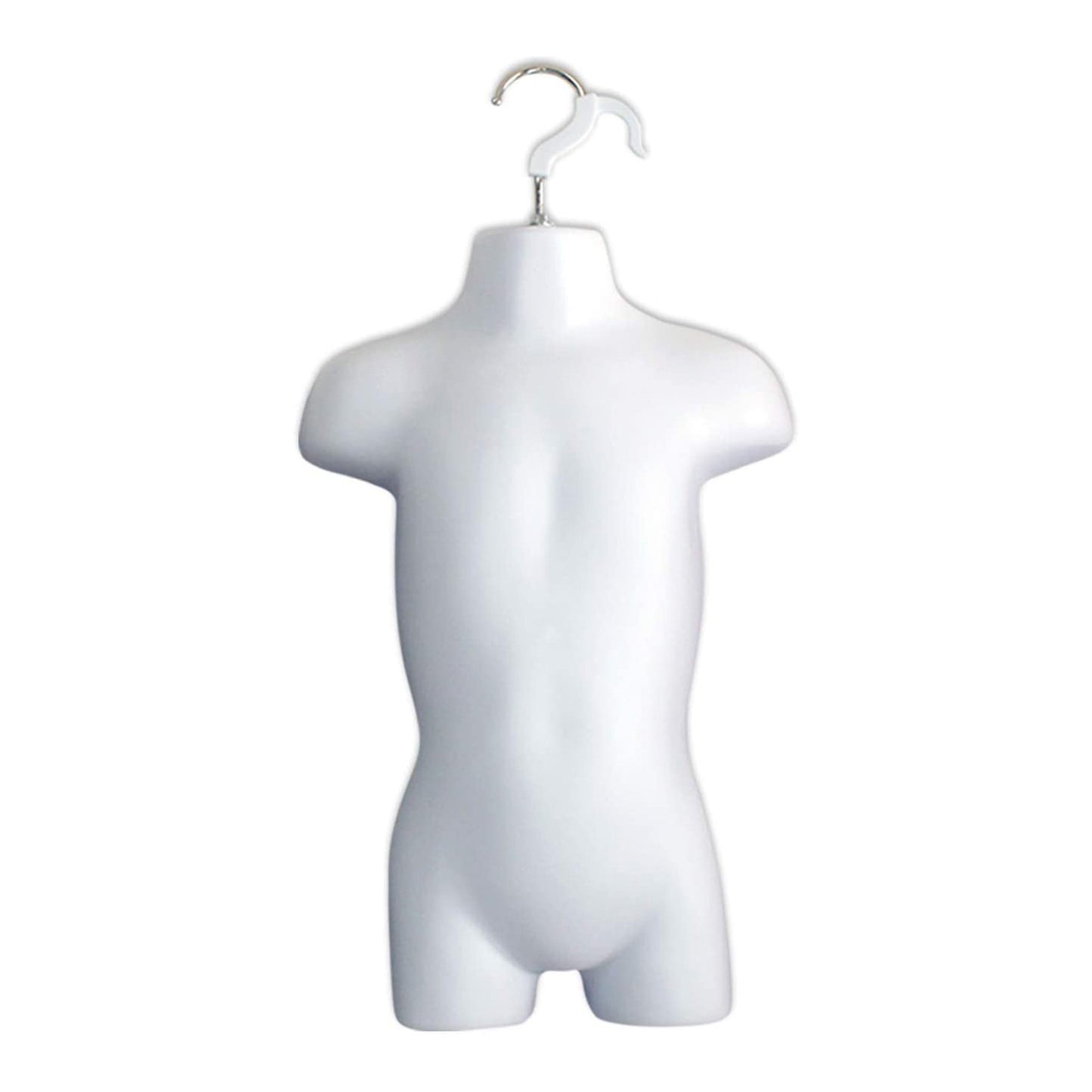 Black Toddler + White Toddler Hollow Back Mannequin Torso Set & Hanging Hook