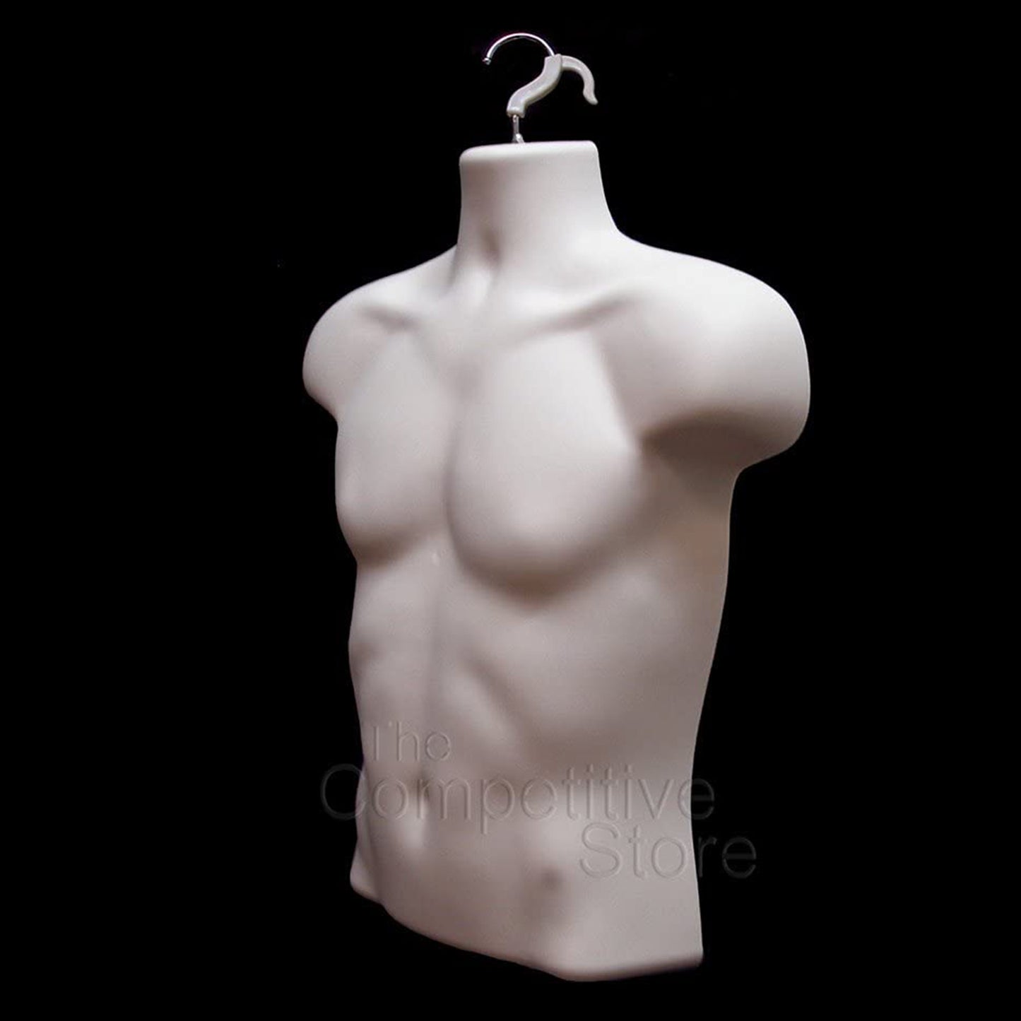 Flesh Male Mannequin Hollow Back Body Torso Dress Form & Hanging Hook, S-M Sizes (1 Pack, Flesh)