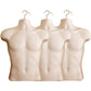 Flesh Male Mannequin Hollow Back Body Torso Dress Form & Hanging Hook, S-M Sizes (1 Pack, Flesh)