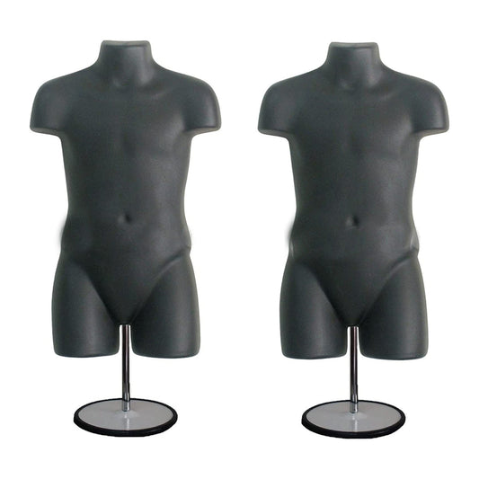 Child Mannequin Torso, Dress Form Hollow Back Body, with Metal Stand for Table Top or Hanging for Size 5T-7