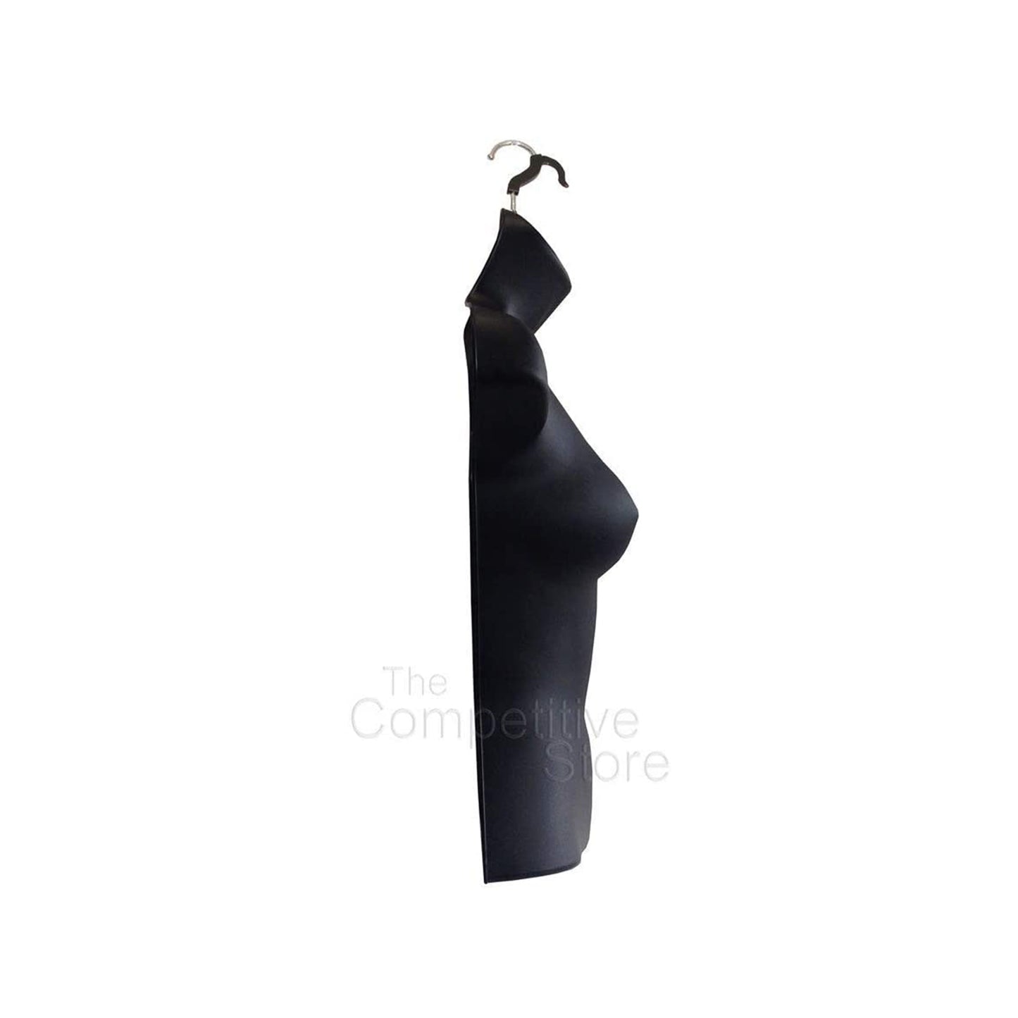 DisplayTown Mannequin Form Black Female Torso (Hard Plastic/Waist Long) with Hook for Hanging