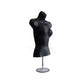 The Competitive Store Torso Female W/Metal Base Body Mannequin Form 19" To 38" Height (Waist Long) For S-M Sizes - Black