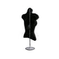 The Competitive Store Torso Female W/Metal Base Body Mannequin Form 19" To 38" Height (Waist Long) For S-M Sizes - Black