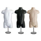 3 Black White Flesh Toddler Mannequin Forms With Metal Base 18 Mo - 4T Clothing