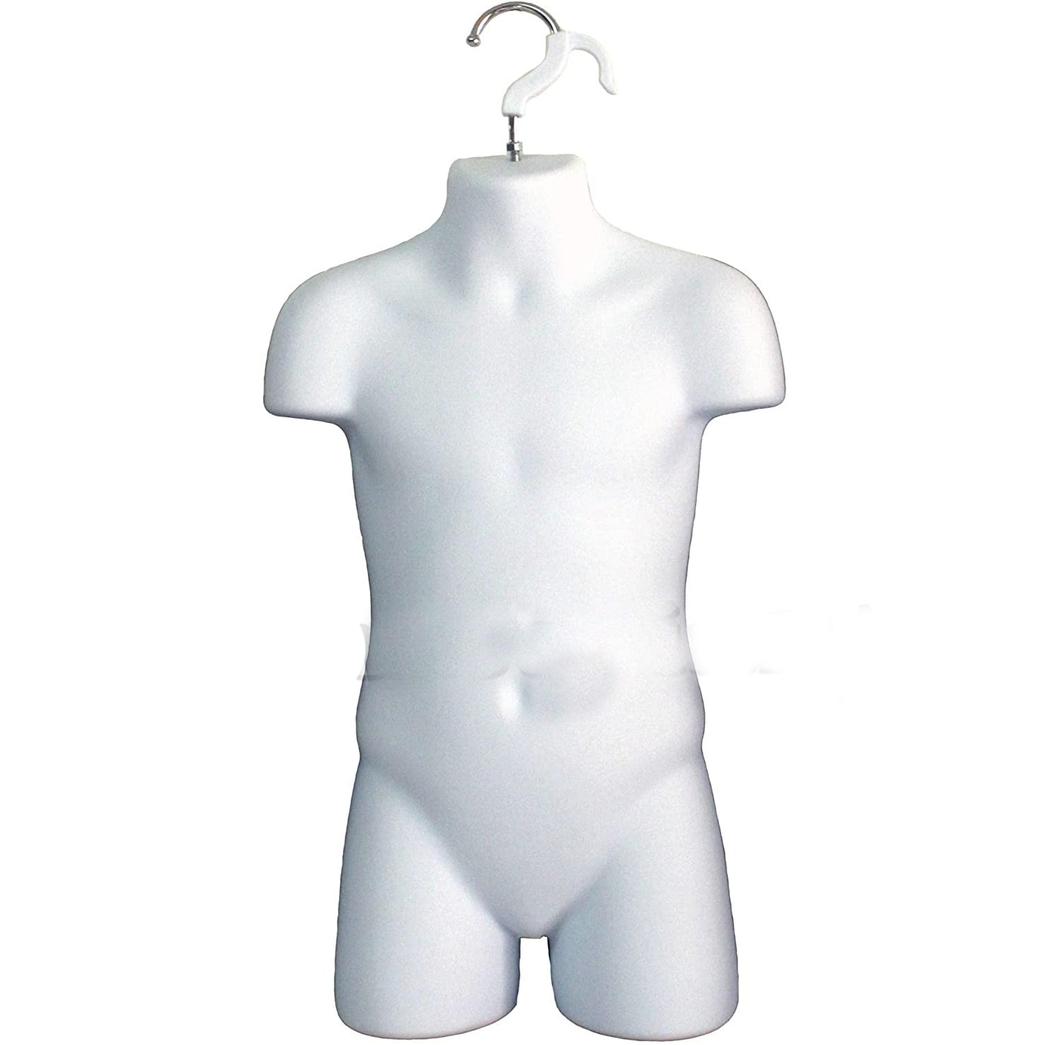 Torso Female Male Body Mannequin Forms Set Waist Long for S-M Sizes White